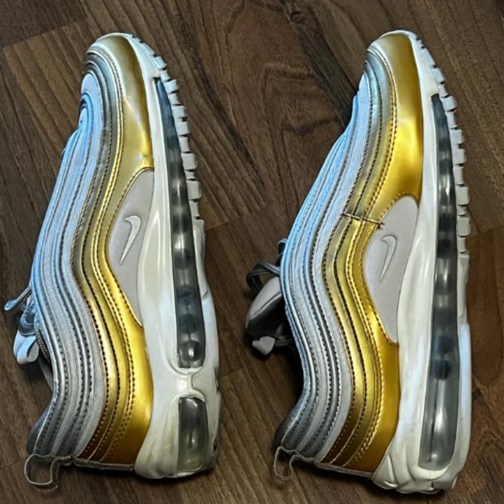 Nike Air Max 97 white, silver and gold